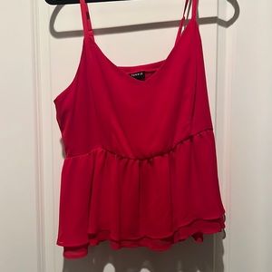 Torrid red chiffon tank top size 1 or XL